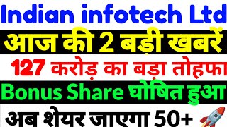 Indian infotech Share Latest NewsIndian infotech Share news in hindiIndian infotech ltd today news [upl. by Skutchan459]