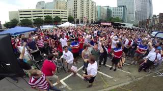 USA vs Ghana  Clint Dempsey Goal Fan Reaction at Courtyard Hooligans Charlotte NC [upl. by Vinni]