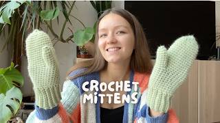 🧤 CROCHET MITTENS  beginner friendly step by step tutorial [upl. by Chaille]