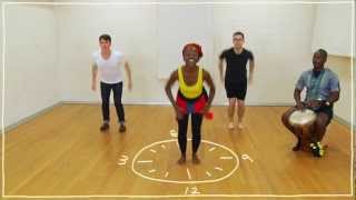 Fiveish Minute Dance Lesson  African Dance Lesson 3 Dancing on the Clock [upl. by Critta319]