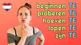 Werkwoorden met TE  infinitief 4 categorieën NT2  B1 learndutchwithkim [upl. by Auvil]