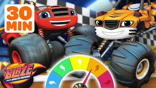 Monster Machine Rally 7 w Blaze amp Stripes  Blaze and the Monster Machines [upl. by Aihseya311]