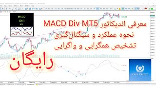 معرفی اندیکاتور MACD Div MT5  نحوه عملکرد و سیگنال‌گیری تشخیص همگرایی و واگرایی [upl. by Seltzer]