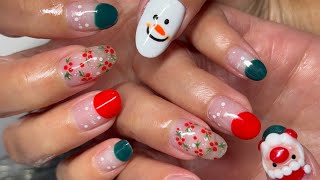 Christmas nails Featuring Beetles Gel Polish products [upl. by Yleve]