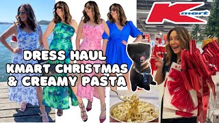 Kmart Christmas BillyJ Boutique Dress Haul amp Creamy Pasta  Australian Womens Life amp Style [upl. by Iroak]