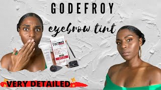 DETAILED INSTANT GODEFROY EYEBROW TINT KITEYEBROW GROOMING TUTORIAL [upl. by Anny]