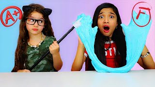 I GRADE My sisters SLIME Challenge Part 2😱😂 [upl. by Crystal]