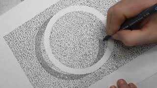 quotCast Shadowquot drawing using the stippling tech drawn on Langton Watercolour paper [upl. by Courtenay]