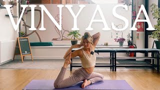 Intermediate Vinyasa Yoga  Strong amp Flexible Practice  Hip Stretch amp Strength [upl. by Eirrol69]