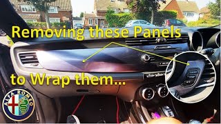 Alfa Romeo Giulietta Dashboard Panel Wrap Removing Easy [upl. by Sheng346]