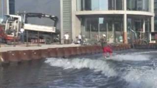 Berlin City sightseeing tour Wakeboarding tour on the Spree [upl. by Maddis397]