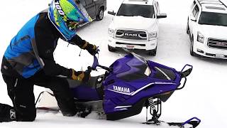 the SNOWEST show We Ride the 2018 Yamaha SnoScoot 200 4stroke [upl. by Sorac447]