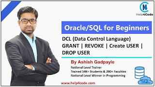 8 DCL  Data Control Language  GRANT  REVOKE  Create USER  DROP USER  OracleSQL Tutorial [upl. by Enoed]