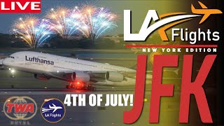 🔴LIVE 4TH of JULY SPECIAL from JFK John F Kennedy International FIREWORKS and Plane Spotting [upl. by Ultima585]