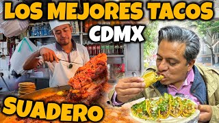 Estos son los MEJORES TACOS de SUADERO de la CDMX  Aquí esta la COMIDA CALLEJERA EXTREMA [upl. by Einuj]