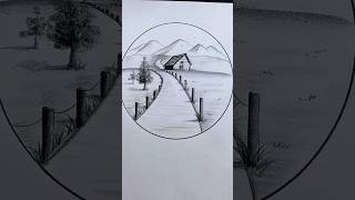 How to draw a natural scenedrawing foryou art shorts natural scene [upl. by Ellenoj246]