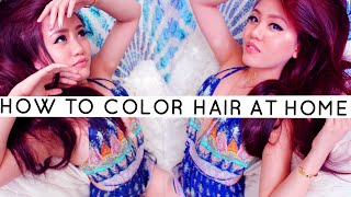 How to Dye Your Hair at Home ☾ Vibrant Violet Red Drugstore Hair Dye [upl. by Fleda]