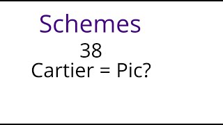 Schemes 38 Comparison of Cartier divisors and Pic [upl. by Ecylahs178]