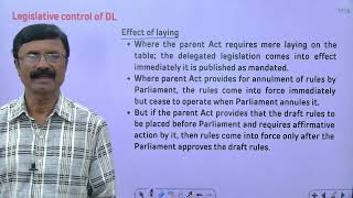 Kannada Legislative control of DL ನಿಯೋಜಿತ ಶಾಸನದ ಶಾಸಕಾಂಗ ನಿಯಂತ್ರಣ administrative law kannada class [upl. by Ademordna756]