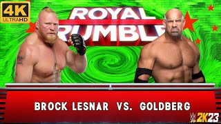 Clash of Titans Brock Lesnar vs Goldberg WWE 2K23 [upl. by Mackey]