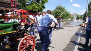 Feuerwehrvereinigung Hägglingen und seine Handdruckspritze [upl. by Aihseuqram477]