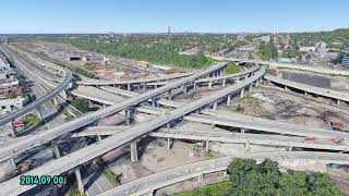 Turcot Interchange by drone May 31st 2020 [upl. by Frager]