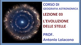 CORSO DI GEOGRAFIA ASTRONOMIA  I° LICEO  Lezione 03  Levoluzione delle stelle [upl. by Shute]