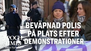 Tungt beväpnad polis kallas in när klimataktivister blockerar riksdagen [upl. by Annehsat813]