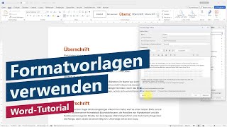 Überschriften und Texte mit Formatvorlagen auszeichnen – WordTutorial [upl. by Cyndy]