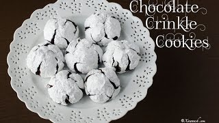 Chocolate Crinkle Cookies Buskud Shukulaato بسكويت الشوكوﻻتة المشقق [upl. by Amerigo]