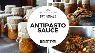 How to make HOMEMADE ANTIPASTO SAUCE  Home Canning Special [upl. by Rosamond]