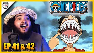 LUFFY VS ARLONG  First Time Watching One Piece 41 amp 42 [upl. by Ennairol]