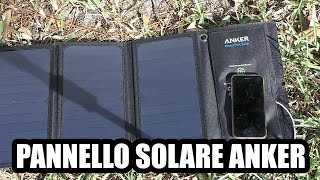 Anker Pannello Solare per caricare Iphone o Cellulare 21W con 2 Porte USB Recensione e Test [upl. by Kcirnek]