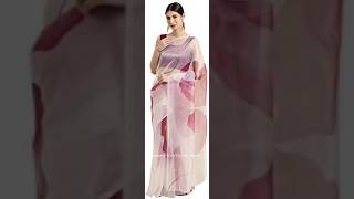 Womanista Organza Floral Print Saree with Blouse Piece [upl. by Tiffi]