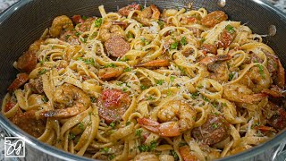 Shrimp and Sausage Cajun Pasta [upl. by Natanhoj]