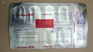 AcenacSP Tablet  Aceclofenac Serratiopeptidase amp Paracetamol Tablets  Acenac SP Tablet Uses Dose [upl. by Phenice309]