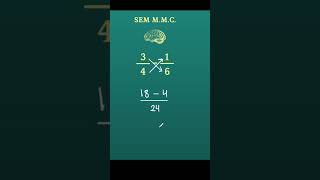 😁 MATEMÁTICA  SUBTRAÇÃO DE FRAÇÃO SEM MMC shorts [upl. by Rand363]