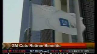 GM Cuts Retiree Benefits  Bloomberg [upl. by Finegan527]