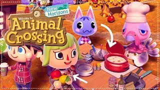 Cooking In Animal Crossing New Horizons 🥧🍴 [upl. by Taite232]