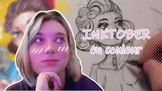 Mon projet Inktober  Draw with me Art Vlog [upl. by Annaear309]