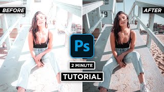 How to Fix Overexposed Photos in Photoshop CC 2MinuteTutorial [upl. by Berliner]