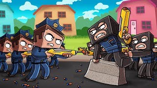 Minecraft Nerf War  COPS BREACH CRIMINAL FORT Nerf Police Challenge [upl. by Kuehn694]