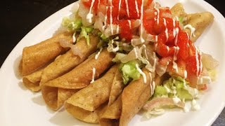 How to make Flautas Recipe easy delicious Mexican food [upl. by Imefulo71]