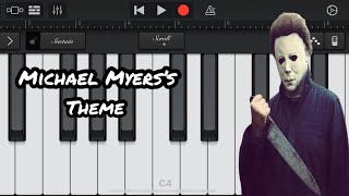 Michael Myers Theme  Piano Tutorial  GarageBand [upl. by Hibbert]