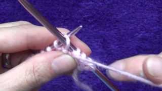 How to Knit Doing the Purl Stitch [upl. by Rramed]