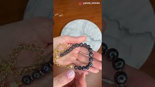 Украшение с чёрнымжемчугом бусы браслет серьги blackpearl jewelry beads bracelet handmade [upl. by Eilhsa633]