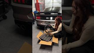 Custom Steering Wheel install mustang carparts [upl. by Faden447]