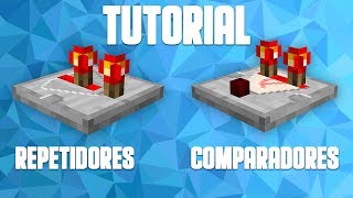 REPETIDORES Y COMPARADORES  Tutorial Minecraft [upl. by Tut]