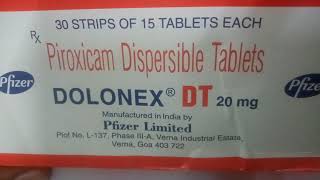 Dolonex 20 MG Tablet DT  Uses Dosage Side Effects Price in hindi [upl. by Alimrahs]