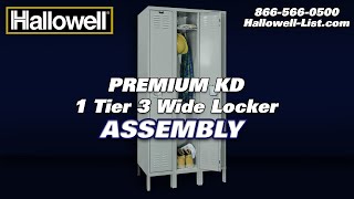 Hallowell KD Locker 1 Tier 3 Wide Assembly [upl. by Dagall]